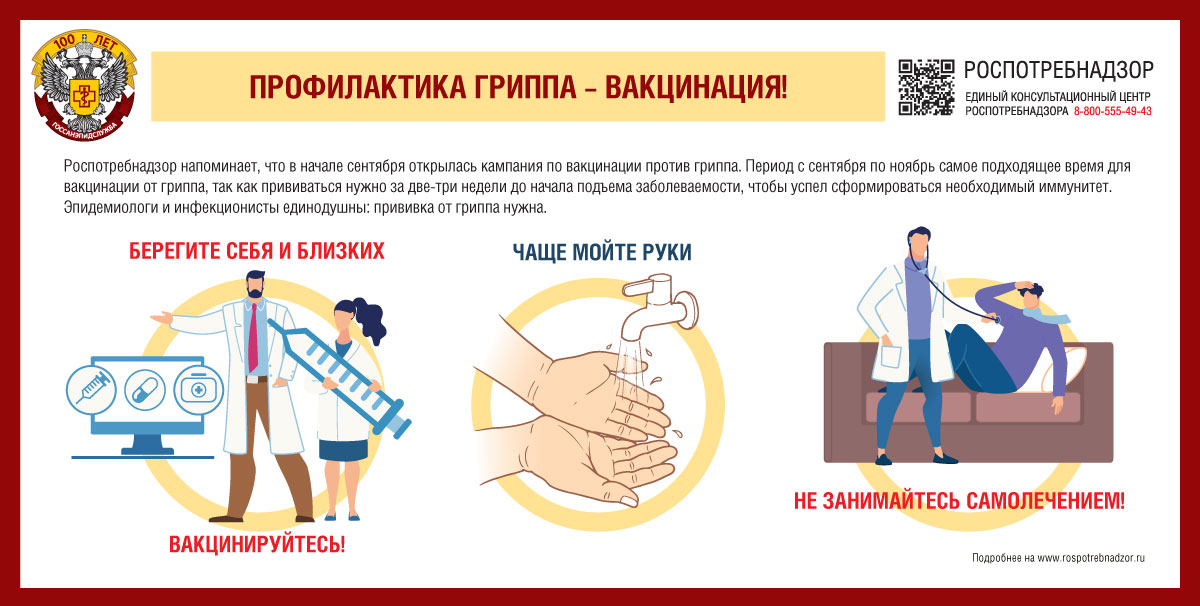 Профилактика гриппа – вакцинация! Профилактика гриппа – вакцинация!